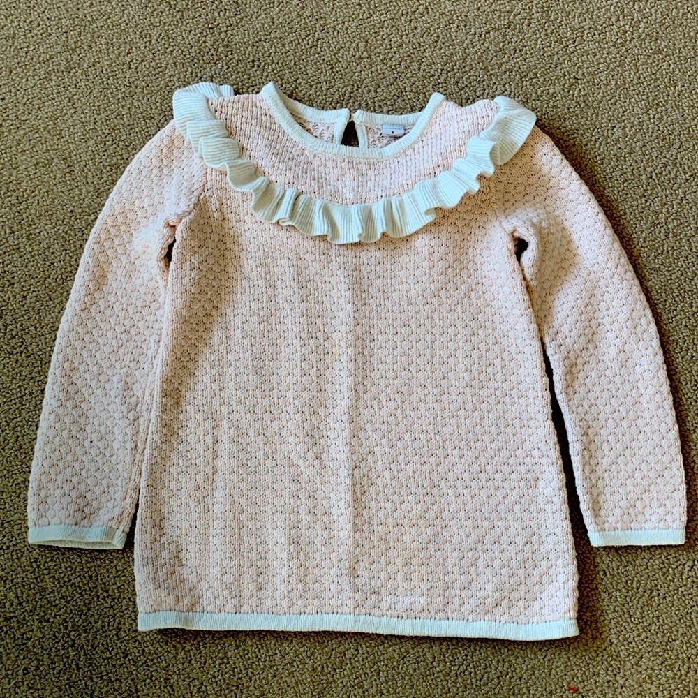 Janie & Jack light salmon pink sweater age 5yrs